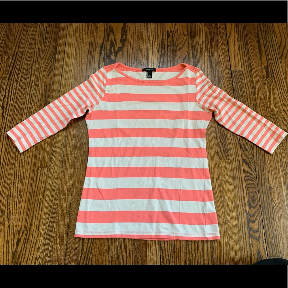 Forever 21 Striped 3/4 Sleeve